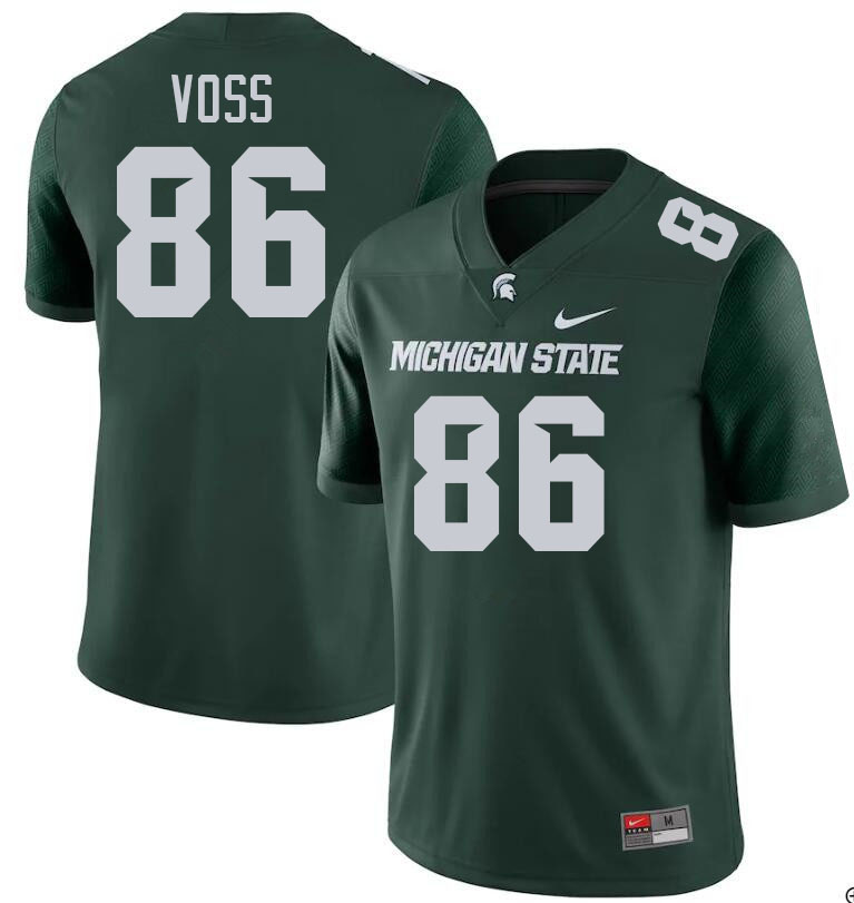 Men #86 Carson Voss Michigan State Spartans College Football Jersesys Stitched-Green